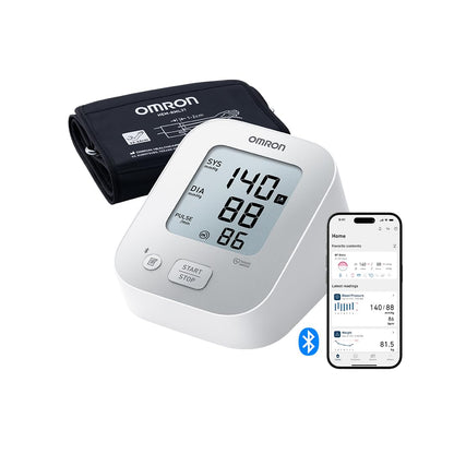 OMRON X2+ Connect, Misuratore di pressione misurazione precisa, Misuratore di pressione da braccio facile da usare ed efficace, Clinicamente validato con Bluetooth e bracciale universale (22–42 cm)