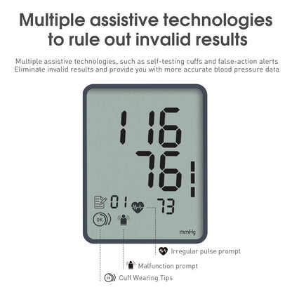 yuwell Misuratore di Pressione Arteriosa da Braccio, Sfigmomanometro Elettronico con Bracciale 22-45cm, Apparecchio Automatico per Misurare la Pressione Sanguigna per l'Uso Domestico (YE660D)