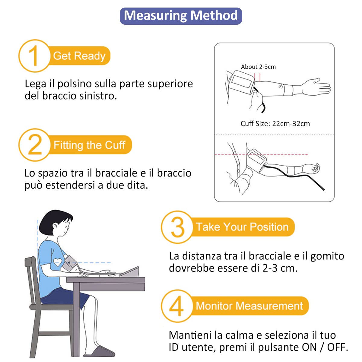 CAZON Misuratore di Pressione Sanguigna, Digitale Automatico da Braccio per uso domestico Misuratore di frequenza cardiaca