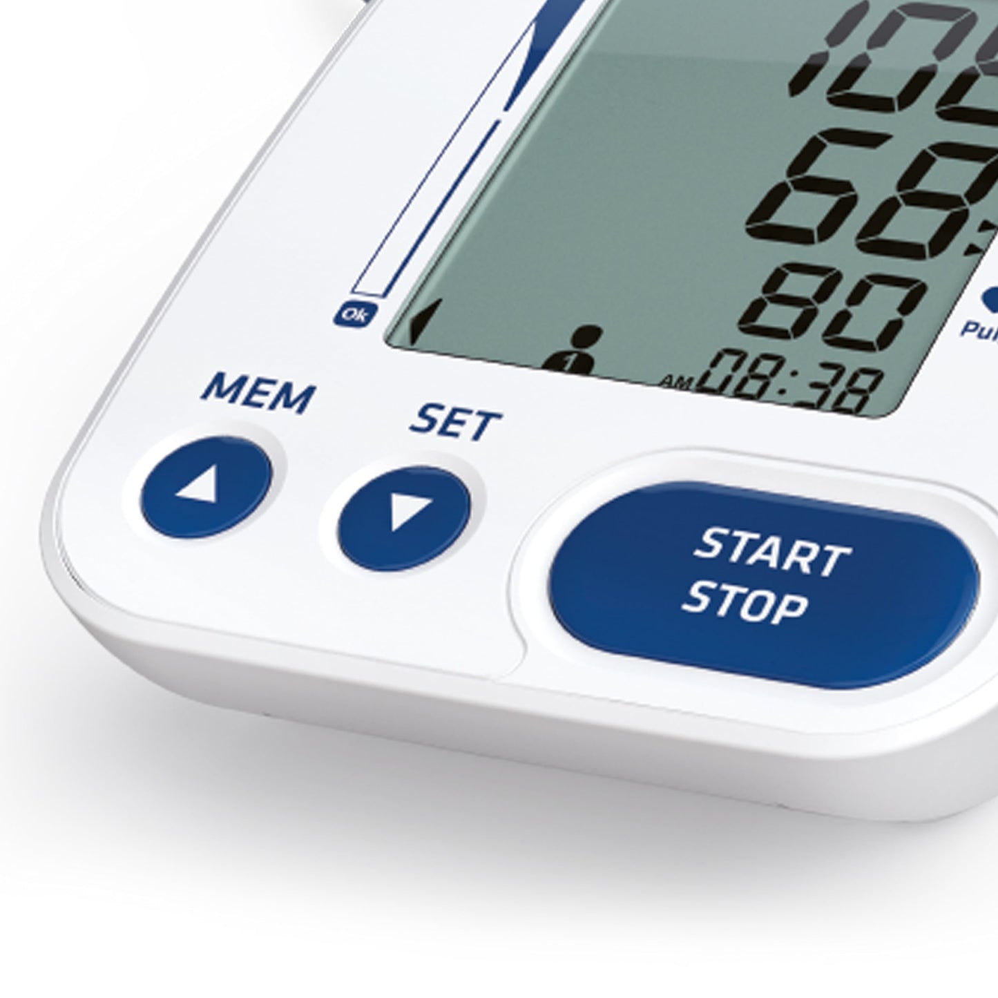 Pic Solution - Literapid Misuratore di Pressione Arteriosa da Braccio Digitale, Apparecchio Automatico per Misurare la Pressione Sanguigna a Casa, clinicamente validato, Bianco e Blu