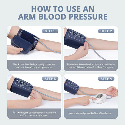 NWOUIIAY Misuratore Pressione da Braccio, Misuratore di Pressione Con Schermo LCD, Macchinetta Pressione Digitale Bracciale Regolabile 22-42 cm, Rilevazione Aritmia, 2 Utenti × 99 Memorie