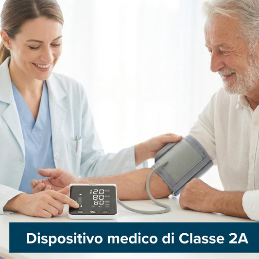 Misuratore Pressione da Braccio, Clinicamente Validato, Facile da usare, con App per Salvataggio Dati e monitoraggio Pressione Arteriosa e Frequenza Cardiaca BYDOC