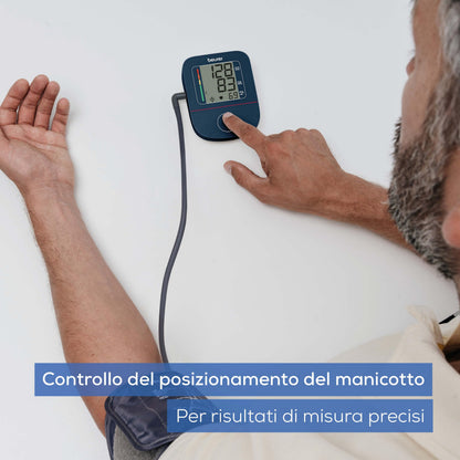 Beurer BM 25 misuratore di pressione da braccio, funzionamento semplice con un pulsante, misurazione precisa, rilevamento aritmie, porta USB-C, polsino 22-42 cm, trasferimento dati a Apple Health