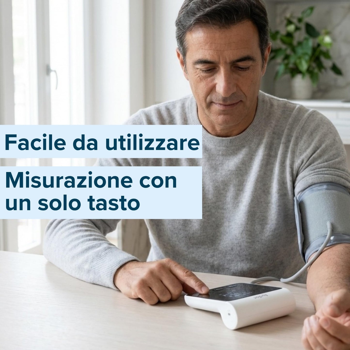 Misuratore Pressione da Braccio, Clinicamente Validato, Facile da usare, con App per Salvataggio Dati e monitoraggio Pressione Arteriosa e Frequenza Cardiaca BYDOC